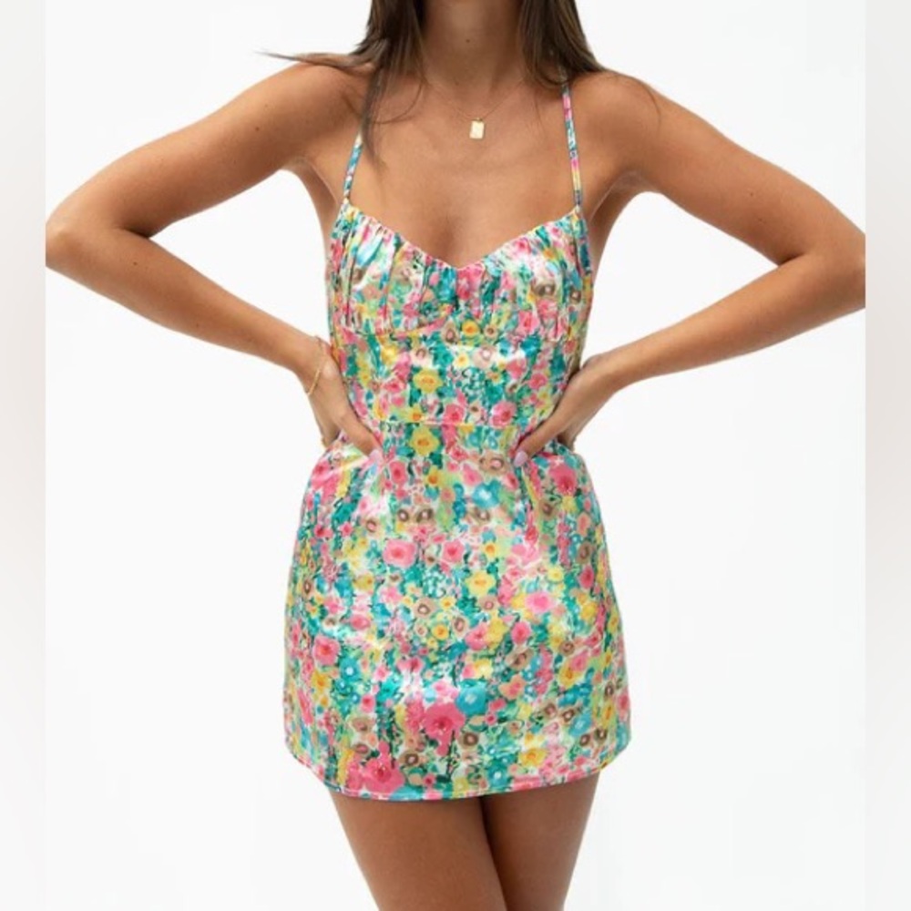 BEGINNING BOUTIQUE FLEURETTE MINI DRESS NWT
